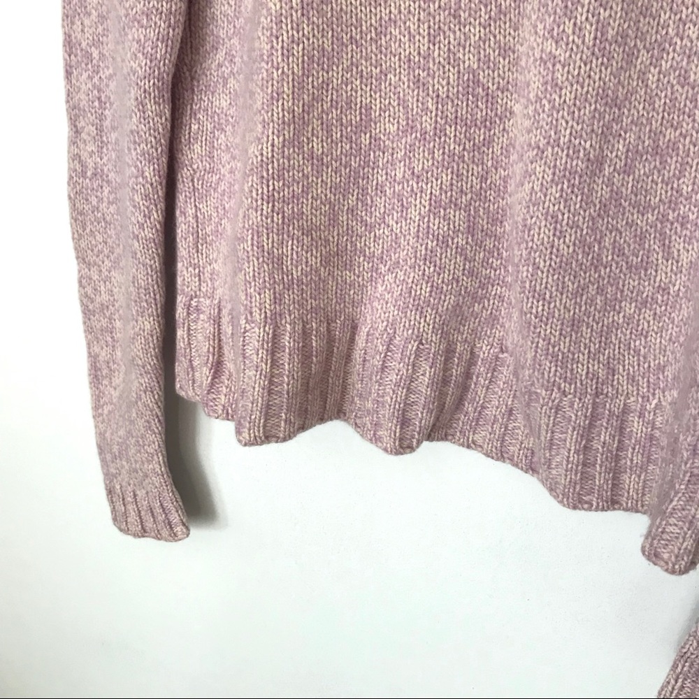 Ann Taylor Cashmere Purple & Cream Turtleneck - Picture 3 of 5